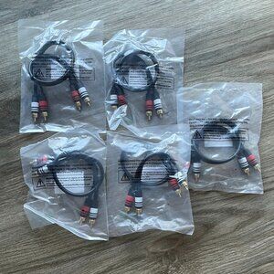 5 Monoprice Premium 5346 1.5' RCA Audio/Video Cables Black 105346  $29